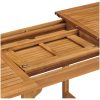Trädgårdsbord utdragbart (110-160)x80x75cm massiv teak vidaXL – miniatyr 7