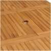 Trädgårdsbord utdragbart (110-160)x80x75cm massiv teak vidaXL – miniatyr 8