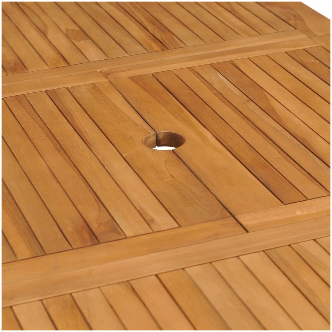 Trädgårdsbord utdragbart (110-160)x80x75cm massiv teak vidaXL – bild 8