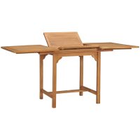 Trädgårdsbord utdragbart (110-160)x80x75cm massiv teak vidaXL