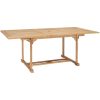 Trädgårdsbord utdragbart 150- massiv teak vidaXL 200 x 100 x 75 cm – miniatyr 2