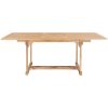 Trädgårdsbord utdragbart 150- massiv teak vidaXL 200 x 100 x 75 cm – miniatyr 4
