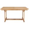 Trädgårdsbord utdragbart 150- massiv teak vidaXL 200 x 100 x 75 cm – miniatyr 5