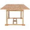 Trädgårdsbord utdragbart 150- massiv teak vidaXL 200 x 100 x 75 cm – miniatyr 6