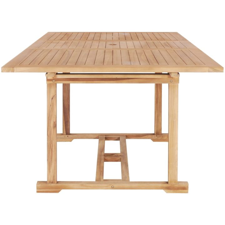 Trädgårdsbord utdragbart 150- massiv teak vidaXL 200 x 100 x 75 cm – bild 6