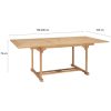 Trädgårdsbord utdragbart 150- massiv teak vidaXL 200 x 100 x 75 cm – miniatyr 7