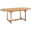 Trädgårdsbord utdragbart 150- massiv teak vidaXL 200 x 100 x 75 cm – miniatyr 2