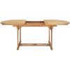 Trädgårdsbord utdragbart 150- massiv teak vidaXL 200 x 100 x 75 cm – miniatyr 3