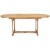 Trädgårdsbord utdragbart 150- massiv teak vidaXL 200 x 100 x 75 cm – miniatyr 4