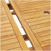 Trädgårdsbord utdragbart 150- massiv teak vidaXL 200 x 100 x 75 cm – miniatyr 8
