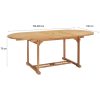 Trädgårdsbord utdragbart 150- massiv teak vidaXL 200 x 100 x 75 cm – miniatyr 10