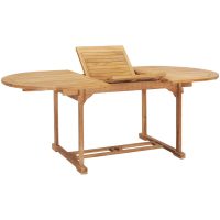 Trädgårdsbord utdragbart 150- massiv teak vidaXL
