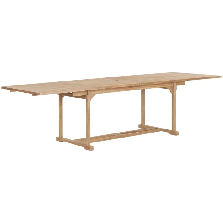 Trädgårdsbord utdragbart 180- massiv teak vidaXL 280 x 100 x 75 cm – bild 2