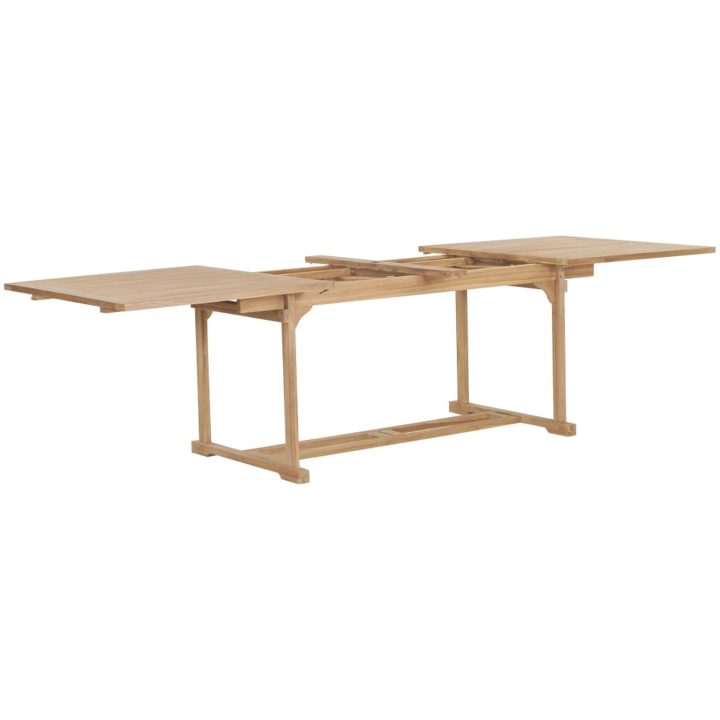 Trädgårdsbord utdragbart 180- massiv teak vidaXL 280 x 100 x 75 cm – bild 3