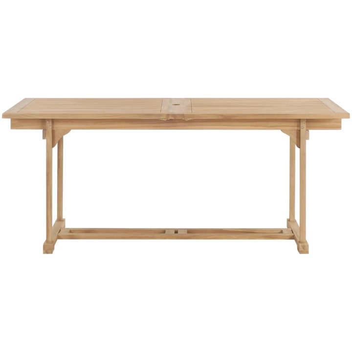 Trädgårdsbord utdragbart 180- massiv teak vidaXL 280 x 100 x 75 cm – bild 4