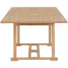 Trädgårdsbord utdragbart 180- massiv teak vidaXL 280 x 100 x 75 cm – miniatyr 5