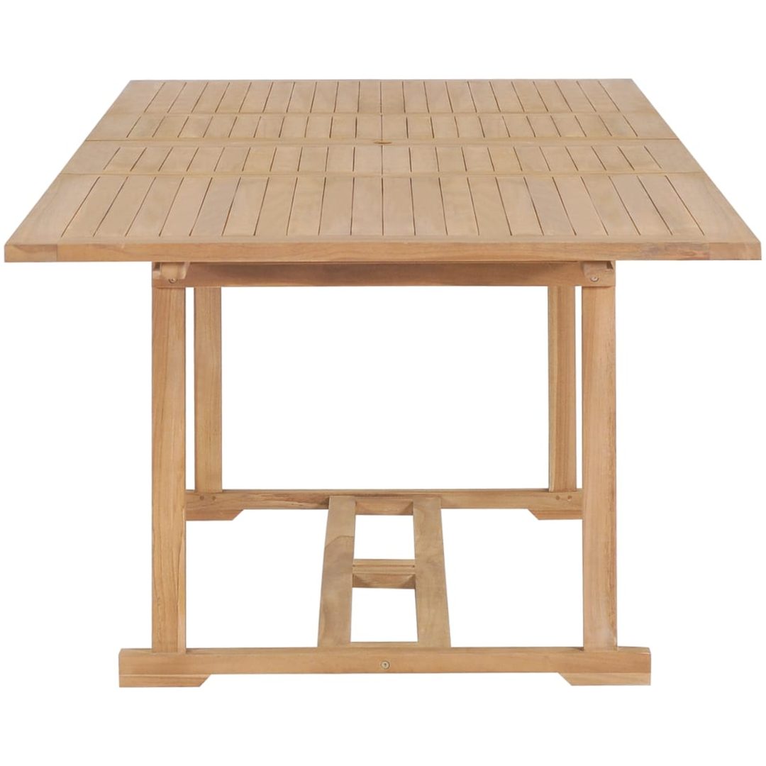 Trädgårdsbord utdragbart 180- massiv teak vidaXL 280 x 100 x 75 cm – bild 5