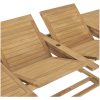 Trädgårdsbord utdragbart 180- massiv teak vidaXL 280 x 100 x 75 cm – miniatyr 6