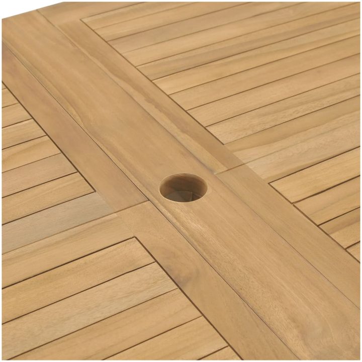 Trädgårdsbord utdragbart 180- massiv teak vidaXL 280 x 100 x 75 cm – bild 8