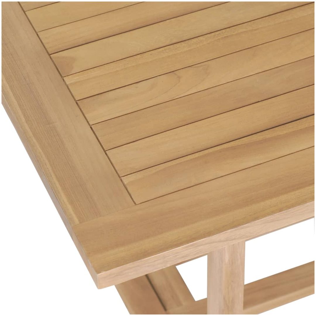 Trädgårdsbord utdragbart 180- massiv teak vidaXL 280 x 100 x 75 cm – bild 9