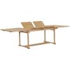Trädgårdsbord utdragbart 180- massiv teak vidaXL 280 x 100 x 75 cm – miniatyr 1