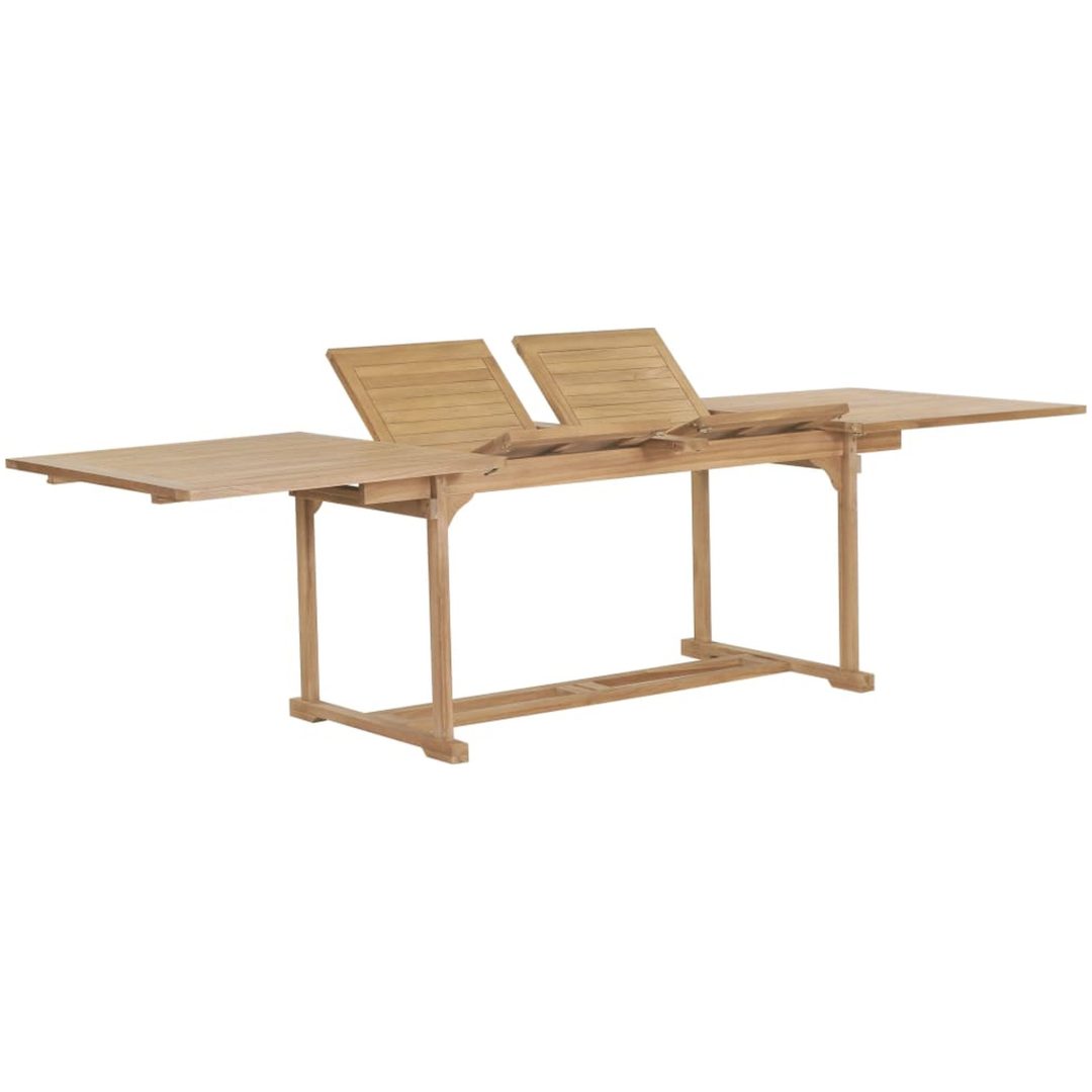 Trädgårdsbord utdragbart 180- massiv teak vidaXL 280 x 100 x 75 cm