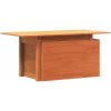 Trädgårdsbord vaxbrun 100x50x75 cm massiv furu vidaXL – miniatyr 2