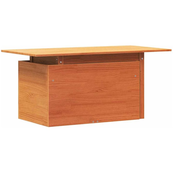 Trädgårdsbord vaxbrun 100x50x75 cm massiv furu vidaXL – bild 7