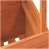 Trädgårdsbord vaxbrun 100x50x75 cm massiv furu vidaXL – miniatyr 9