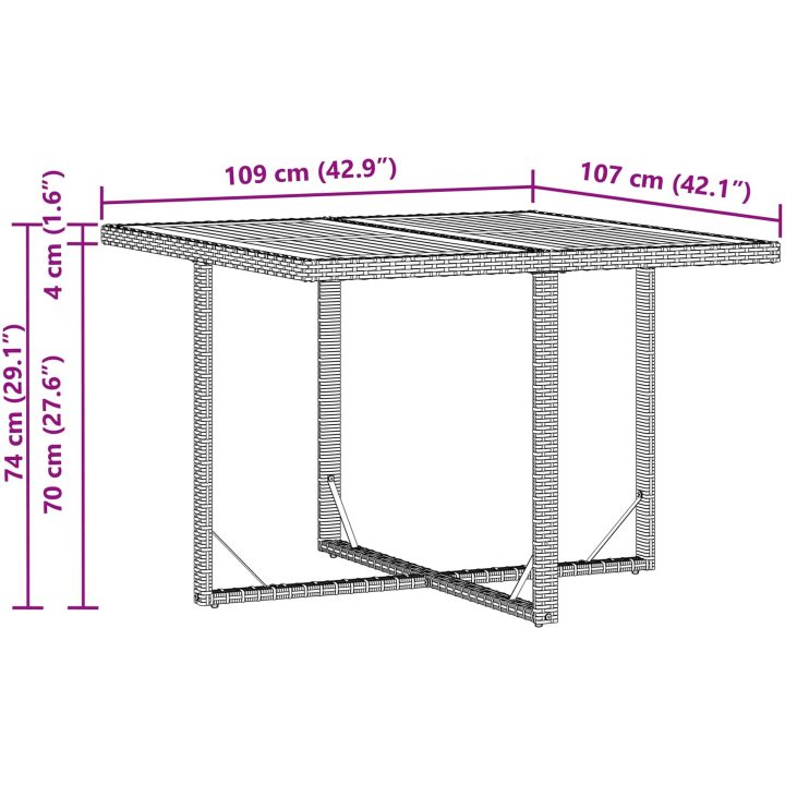 Trädgårdsbord vidaXL – bild 8