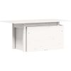 Trädgårdsbord vit 100x50x75 cm massiv furu vidaXL – miniatyr 2