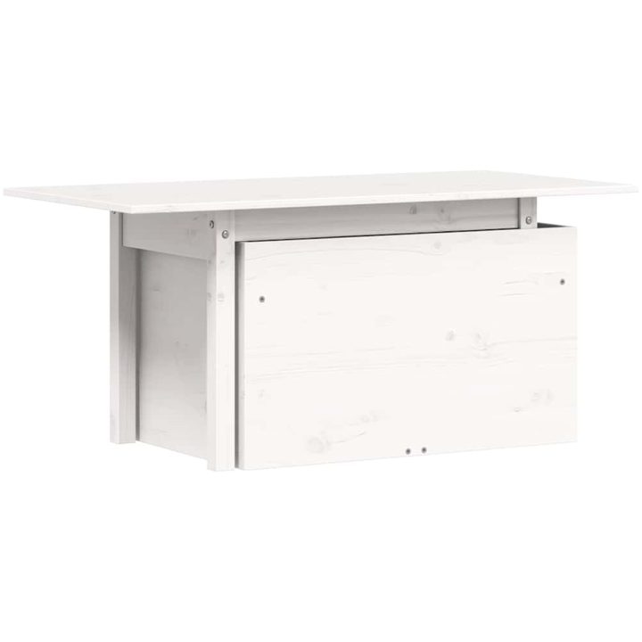 Trädgårdsbord vit 100x50x75 cm massiv furu vidaXL – bild 2