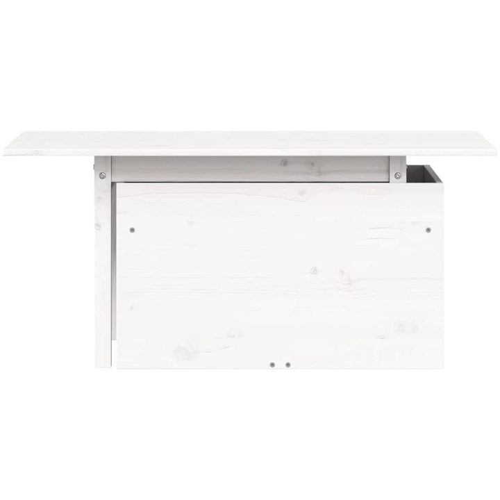 Trädgårdsbord vit 100x50x75 cm massiv furu vidaXL – bild 5
