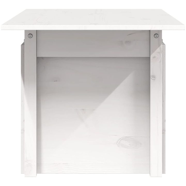 Trädgårdsbord vit 100x50x75 cm massiv furu vidaXL – bild 6