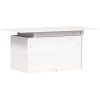 Trädgårdsbord vit 100x50x75 cm massiv furu vidaXL – miniatyr 7