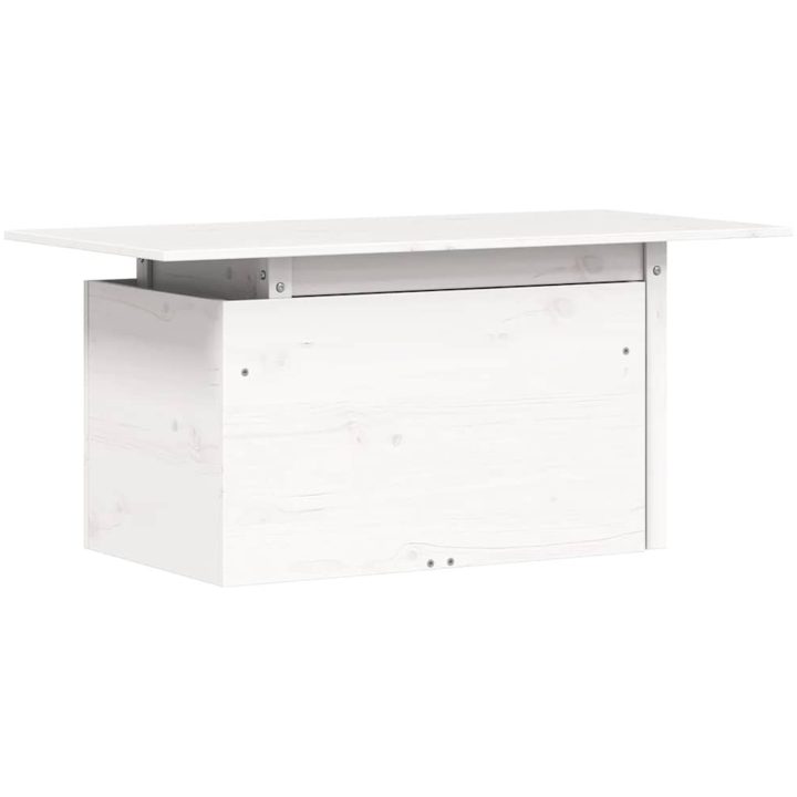 Trädgårdsbord vit 100x50x75 cm massiv furu vidaXL – bild 7