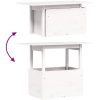 Trädgårdsbord vit 100x50x75 cm massiv furu vidaXL – miniatyr 8