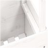 Trädgårdsbord vit 100x50x75 cm massiv furu vidaXL – miniatyr 9