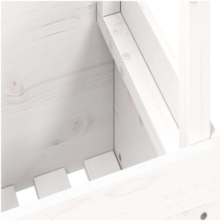 Trädgårdsbord vit 100x50x75 cm massiv furu vidaXL – bild 9