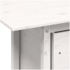 Trädgårdsbord vit 100x50x75 cm massiv furu vidaXL – miniatyr 10