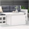 Trädgårdsbord vit 100x50x75 cm massiv furu vidaXL – miniatyr 1