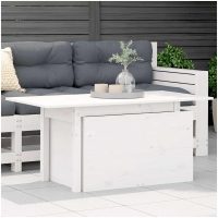 Trädgårdsbord vit 100x50x75 cm massiv furu vidaXL