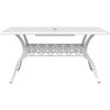 Trädgårdsbord vit 150x90x72 cm gjuten aluminium vidaXL – miniatyr 5