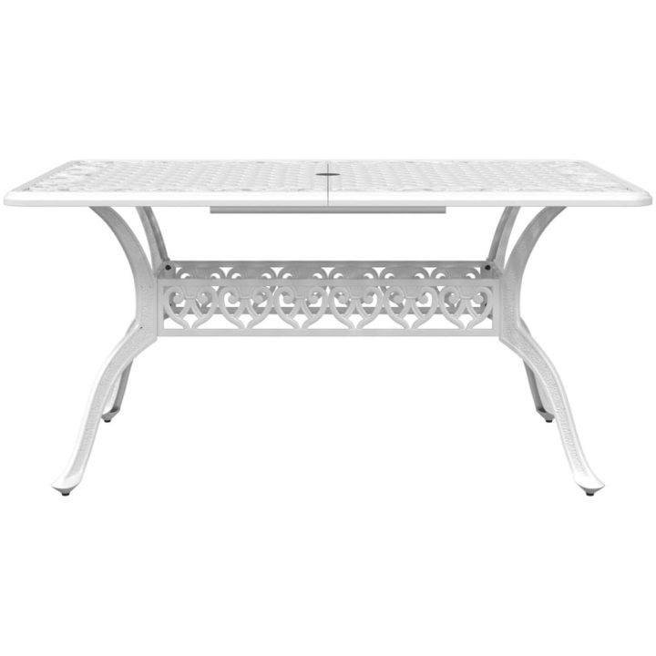 Trädgårdsbord vit 150x90x72 cm gjuten aluminium vidaXL – bild 5