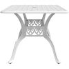 Trädgårdsbord vit 150x90x72 cm gjuten aluminium vidaXL – miniatyr 6
