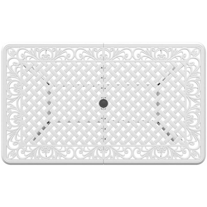 Trädgårdsbord vit 150x90x72 cm gjuten aluminium vidaXL – bild 8