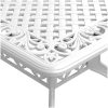 Trädgårdsbord vit 150x90x72 cm gjuten aluminium vidaXL – miniatyr 9