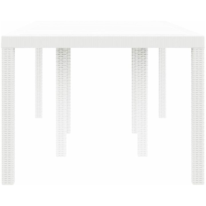 Trädgårdsbord vit 200x100x73 cm konstrotting vidaXL 2 m – bild 6