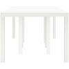 Trädgårdsbord vit 250x100x73 cm konstrotting vidaXL Stor – miniatyr 4