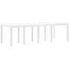 Trädgårdsbord vit 250x100x73 cm konstrotting vidaXL Stor – miniatyr 5